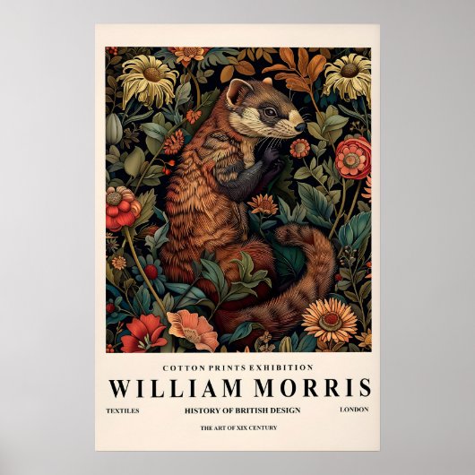 Impression botanique de furet de style William Mor (Devant)