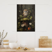 Impression botanique de jeune hibou, Forestcore Co (Cuisine)