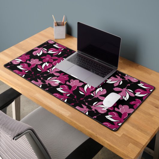 Impression botanique de magnolia rose (Bureau 2)