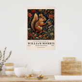 Impression botanique d'écureuil de William Morris (Cuisine)