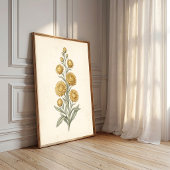 Impression botanique d'Helichrysum Art Print Vinta