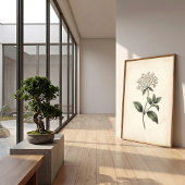 Impression botanique Laurustinus sur toile