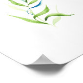 Impression botanique moderne verte et blanche (Coin)