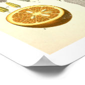 Impression botanique orange (Coin)