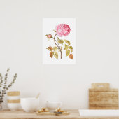 Impression botanique rose vintage (Cuisine)