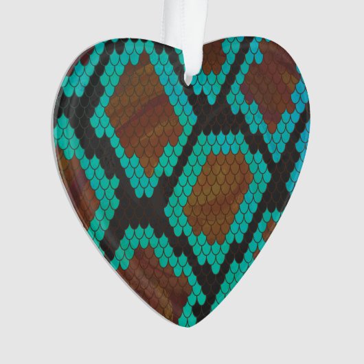 Impression Brown et Turquoise de serpent (devant)