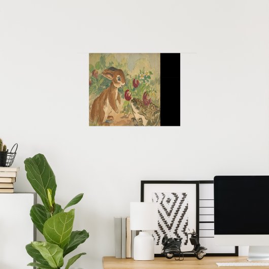 Impression Bunny et Toad 20 X 16 (Bureau à domicile)