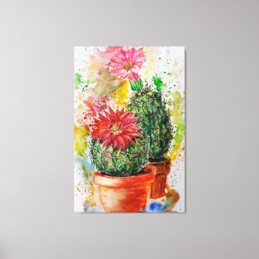 Impression Cactus - Peinture (Recto)