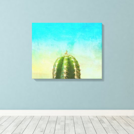 Impression Cactus Zen Canvas (Insitu (Plancher de Bois))