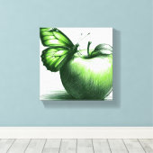 Impression Canvas de pomme verte (Insitu (Plancher de Bois))