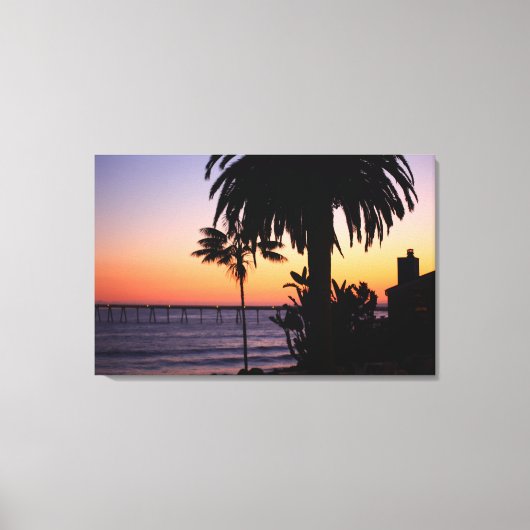 Impression Canvas Sunset Beach (Recto)