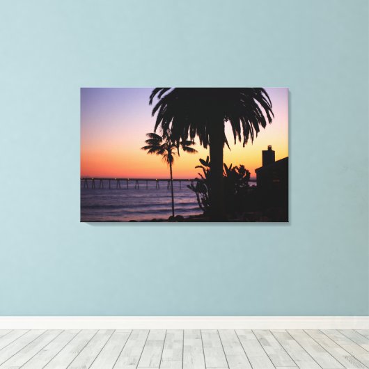 Impression Canvas Sunset Beach (Insitu (Plancher de Bois))
