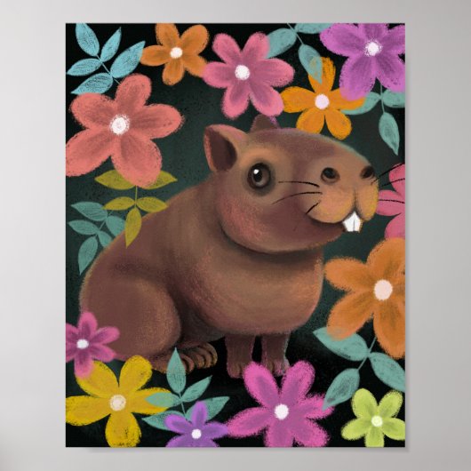 Impression Capybara mignonne. (Devant)