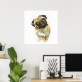 Impression carlin face | Chien de Carlin mignon (Bureau à domicile)