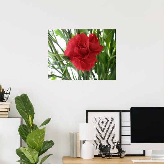 Impression Carnation rouge (Bureau à domicile)