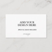 Impression Carte de visite recto verso (Dos)