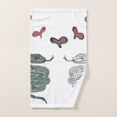 Impression Coeurs de serpent (Serviette à main)