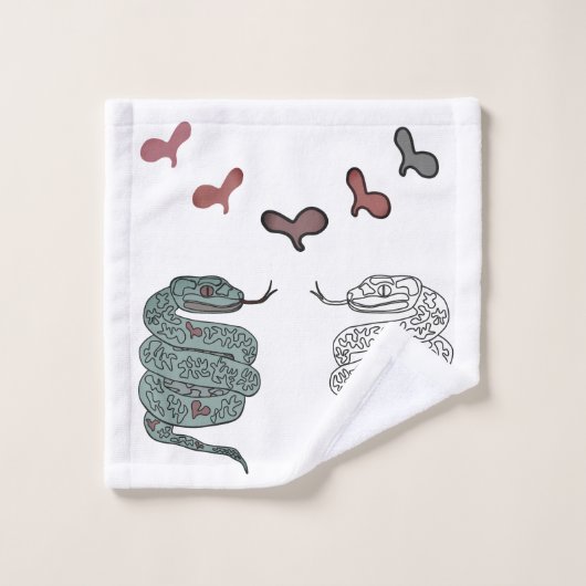 Impression Coeurs de serpent (Gant de toilette)
