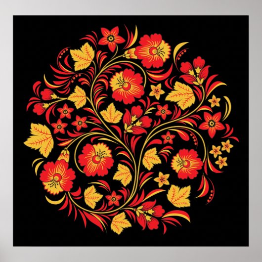 Impression colossale Art populaire russe Khokhloma (Devant)