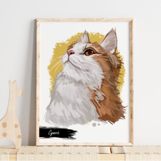 Impression Cymric | Impression murale de chats
