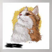 Impression Cymric | Impression murale de chats (Devant)