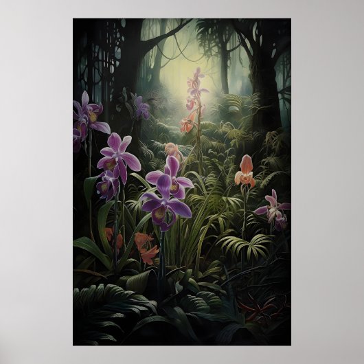 Impression d'Académie Sombre Orchidée, Forêt Sauva (Devant)
