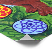 Impression Dachshund et Papillon (Coin)