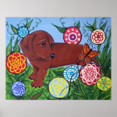 Impression Dachshund et Papillon (Devant)