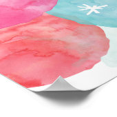 Impression d'affiche Abstraite couleur rose et ora (Coin)