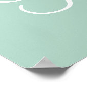 Impression d'affiche d'art de salle de poudre vert (Coin)