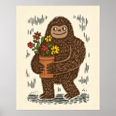 Impression d'affiche d'art mural mignon de Bigfoot (Devant)