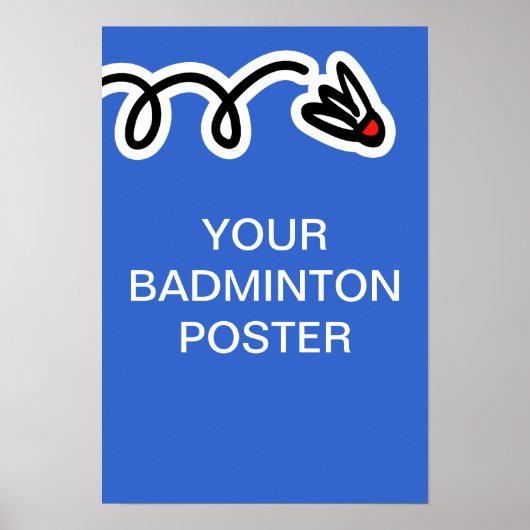 Impression d'affiche de badminton personnalisée (Devant)