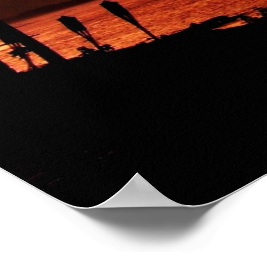 Impression d'affiche de coucher de soleil hawaïen (Coin)