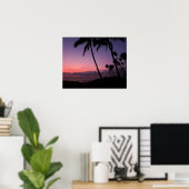 Impression d'affiche de coucher de soleil tropical (Bureau à domicile)