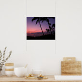Impression d'affiche de coucher de soleil tropical (Cuisine)