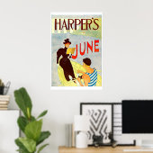 Impression d'affiche de Harper's juin 1897 A5-A2 V (Bureau à domicile)