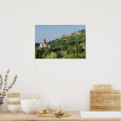 Impression d'affiche de la cathédrale et de la vil (Cuisine)