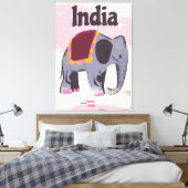 Impression d'affiche de voyage d'Indian Elephant. (Insitu(Chambre))