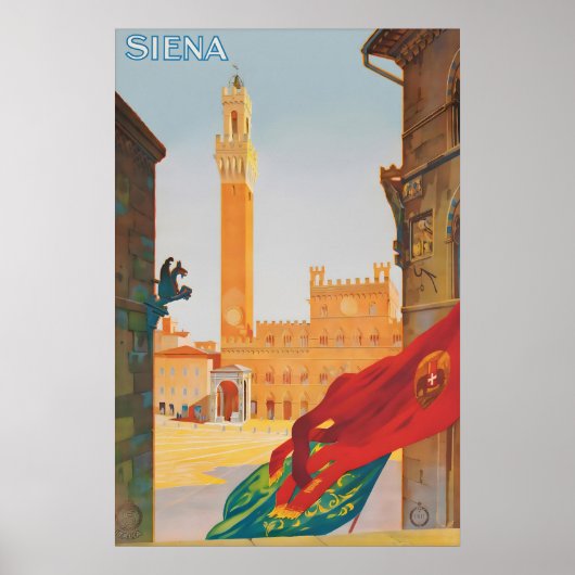 Impression d'affiche de voyage vintage Sienne Ital (Devant)