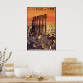 Impression d'affiche de voyage Vintage Sunset Syri (Cuisine)