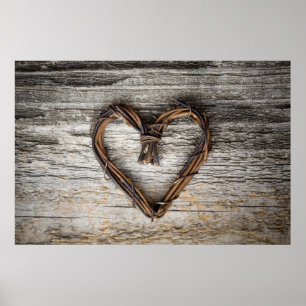 Impression d'affiche du coeur/toile
