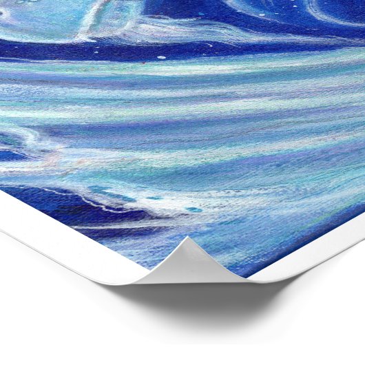 Impression d'affiche Icy Blue Dragon par Renee Lav (Coin)