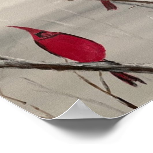 Impression d'affiches avec des cardinaux (Coin)