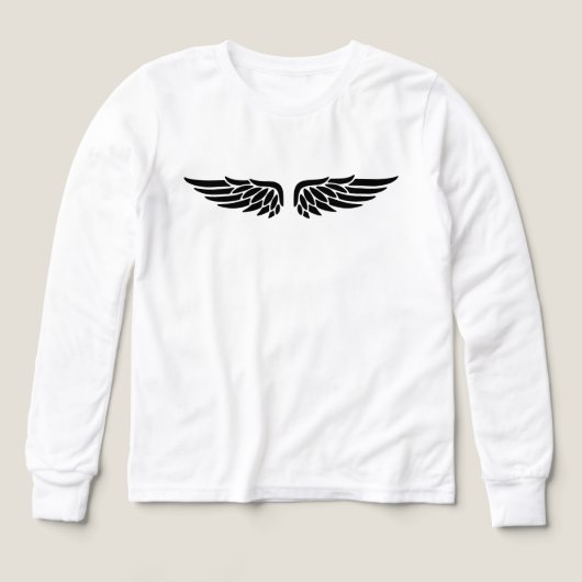 Impression d'aile d'aigle noir Enfant Chemise à ma (Motif recto)