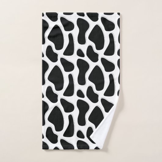 Impression dalmate noire et blanche (Serviette à main)