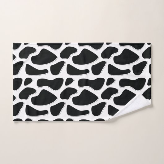 Impression dalmate noire et blanche (Serviette à main)