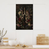Impression d'anatomie des poumons floraux, médical (Cuisine)