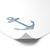 Impression d'ancrage bleu aquarelle (Coin)