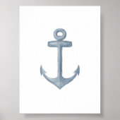 Impression d'ancrage bleu aquarelle (Devant)