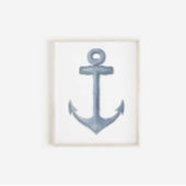 Impression d'ancrage bleu aquarelle